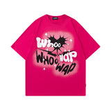 Men T Shirt Vintage Cartoon Print Couple Short Sleeve T-shirt Men and Women Hip Hop