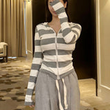 Women Long Sleeve Shirt Striped Stitching Cardigan Top Women's Long Sleeve Autumn