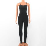 Women Jumpsuit Sling One-Piece Tight Yoga One-Piece Trousers