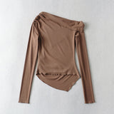 Women's T-Shirt Long-Sleeved T-shirt Women's Skinny Inner Match Bottoming Shirt