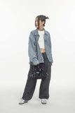 Unisex Jacket Autumn Water Washed Hole Denim Coat