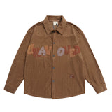 Men Long Sleeved T Shirt Letter Embroidered Long Sleeve Shirt Men's Loose Shirt Casual Top