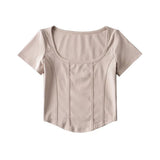 Women T-Shirt Summer Slim Short-Sleeved Tops Women
