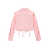 Women Long Sleeve Shirt Girls' Spring and Autumn Solid Color Casual Long Sleeves Button Shirt