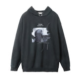 Men Hoodie Washed and Worn Hooded Sweater Men Loose Casual Long Sleeves