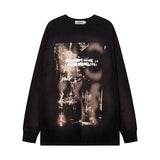 Men Long Sleeve Shirt Old Vintage Long Sleeve T-shirt Men and Women Idle Style
