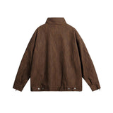 Unisex Jacket Autumn Plain Pocket Casual Coat