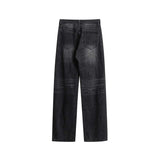 Unisex Pants Autumn Workwear Straight Jeans