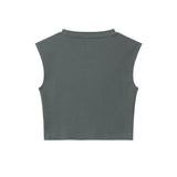 Women Vest Ultra Short Letter Print Vest Women's Hip Hop Summer round Neck Sleeveless