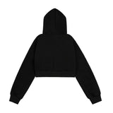 Women Hoodie Printed Cropped Hoodie Women's Autumn Casual Hoodie