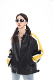 Unisex Jacket Fall Color-Blocking Zip Jacket Women's