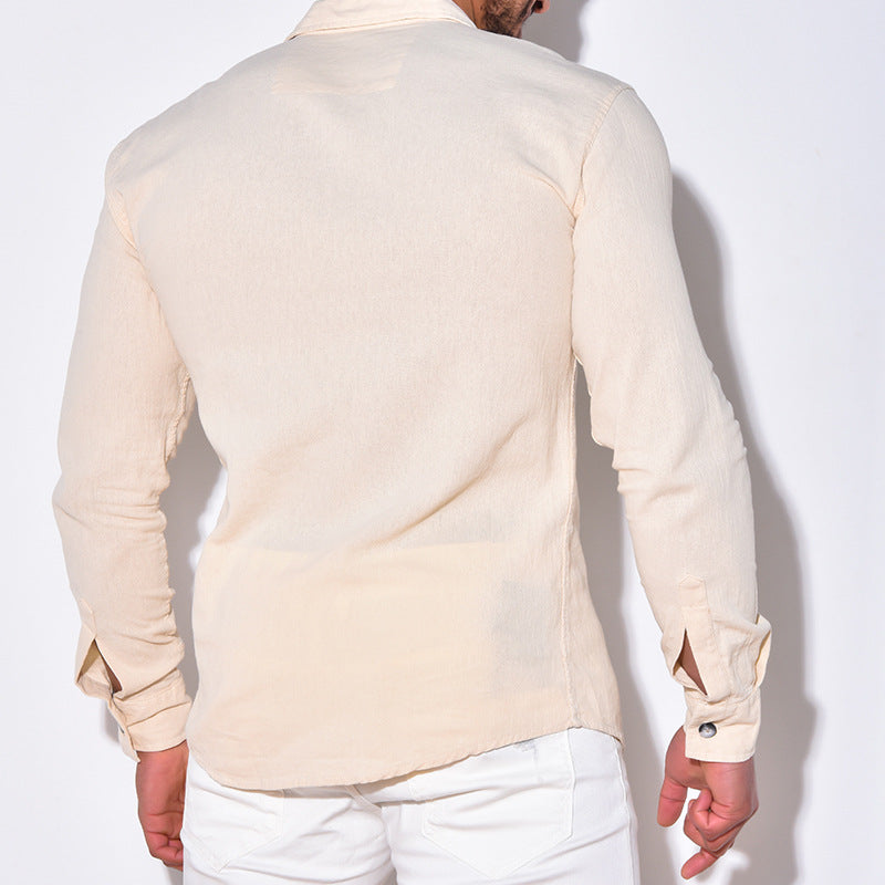 Men Shirt Autumn Long Sleeve Men's Casual Shirt
