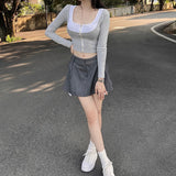 Women Long Sleeve Shirt Autumn Winter Assorted Colors Top Women's Short