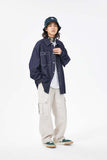 Unisex Jacket Fall Raw Wash Shirt Women's Clothing