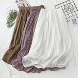 Women Skirt Stitching Skirt Elastic Waist