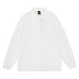 Men Long Sleeve T Shirt Men's Spring and Autumn Loose and Simple Embroidery Cardigan Shirt