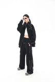 Unisex Jacket Fall Color-Blocking Zip Jacket