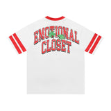 Mixed Emotion T-Shirt Skull Print Hip Hop Short Sleeve T-Shirt