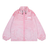 Men Cotton Mixed Jacket Coat Embroidered Lamb Coat Men's Winter Collar Drawstring Loose Cotton Coat Jacket