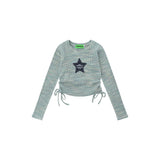 Women Sweater Short Top Women's Retro Autumn Long Sleeve Sweater