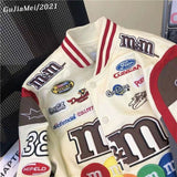 Varsity Jacket Vintage Spring and Autumn Coat Loose Baseball Uniform Jacket