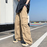 Men Sweatpants Workwear Pants Men's Summer Retro Fashion Loose Hong Kong Style