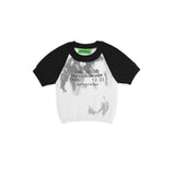 Women Sweater Short-Sleeved Sweater Girls' Letters Short Letters Casual Top