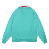Men Hoodie Lapel Sweater Men's Spring and Autumn Print Casual Long Sleeve