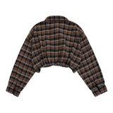Women Long Sleeve Shirt Plaid Long Sleeve Shirt Design for Women Lapel Short