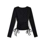 Women T-Shirt Bottoming Shirt Women's Stretch T-shirt Top