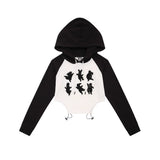 Women Hoodie Hoodie Women's Fall Color-Blocking Long Sleeve Pullover