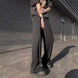 Men Sweatpants Summer Thin Ice Silk Straight Casual Trousers Ruan Handsome