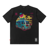 Men T Shirt Printed Short-Sleeved T-shirt Men Summer Menswear Loose-Fitting Casual round-Neck