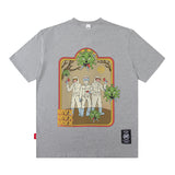 Men's T Shirt Printed Short-Sleeved T-shirt Men's and Women's Loose Style Ins Fashion Brand Loose