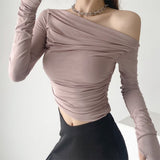 Women T-Shirt Long-Sleeved T-shirt Top for Girls