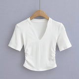 Women T-Shirt Short-Sleeved T-shirt Women's Bottoming Shirt Short Summer Top