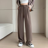Palazzo Pants Mop Pants Women's Straight Loose Casual High Waist