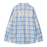 Men Long Sleeve T Shirt Men's Loose Spring and Autumn Embroidered Letter Lapel Shirt Coat