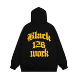 Men Hoodie Letter Hooded Pullover Men's Sweater Autumn and Winter Loose Hoodie