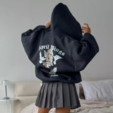 Women Sweatshirt Printed Sweater Women's Spring and Autumn Hooded Loose