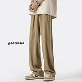 Men Sweatpants Retro Khaki Pants Men's Summer Design Sense
