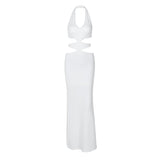 Homecoming Dresses Tight Fashion Halter Split Sleeveless Dress