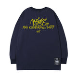 Men's Long Sleeve Shirt Long Sleeve T-shirt Men's Autumn Letter Print Loose round Neck