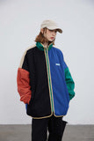 Unisex Jacket Fall Color-Blocking Reversible Jacket