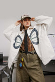 Unisex Jacket Fall Batwing Sleeve Coat Leather Women's Clothing