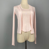 Women Long Sleeve Shirt Autumn Vest Waist Trimming Spaghetti Straps Long Sleeve Cardigan Jacket