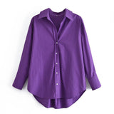 Women T-shirt Fall Women's Clothing Casual Solid Color Long Sleeve Shirt