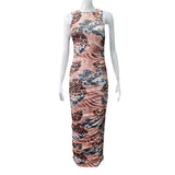 Women Desses Printed Dress Slim Fit