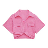 Women T-Shirt Spring Linen Short Shirt