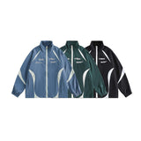 Unisex Jacket Fall Color-Blocking Split Jacket Coat